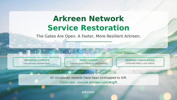 Arkreen Network Service Restoration